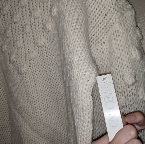 NWT Abound Textured Pom Knit Crew Sz M - Picture 6 of 9